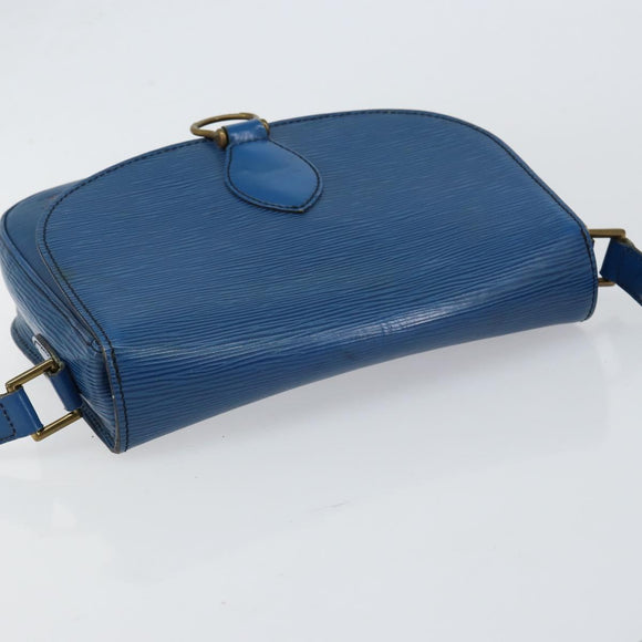 LOUIS VUITTON Epi Saint Cloud GM Shoulder Bag Toledo Blue M52195 LV Auth BA7651