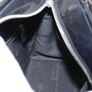 Salvatore Ferragamo Gancini Hand Bag Leather Silver Black Auth BA7660-18