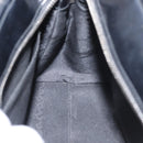 Salvatore Ferragamo Gancini Hand Bag Leather Silver Black Auth BA7660-19