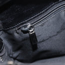 Salvatore Ferragamo Gancini Hand Bag Leather Silver Black Auth BA7660-20