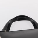 Salvatore Ferragamo Gancini Hand Bag Leather Silver Black Auth BA7660-8