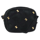 Salvatore Ferragamo Vala Shoulder Bag Suede Navy Gold Auth BA7661-1