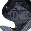 Salvatore Ferragamo Vala Shoulder Bag Suede Navy Gold Auth BA7661-11