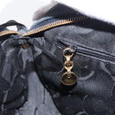 Salvatore Ferragamo Vala Shoulder Bag Suede Navy Gold Auth BA7661-19