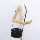 Salvatore Ferragamo Vala Shoulder Bag Suede Navy Gold Auth BA7661-21