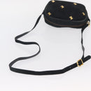 Salvatore Ferragamo Vala Shoulder Bag Suede Navy Gold Auth BA7661-7