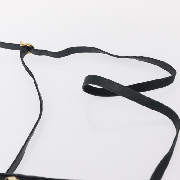 Salvatore Ferragamo Vala Shoulder Bag Suede Navy Gold Auth BA7661