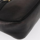 Salvatore Ferragamo Vala Shoulder Bag Leather Black Gold Auth BA7662-8