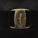 Salvatore Ferragamo Vala Shoulder Bag Leather Black Gold Auth BA7662-9