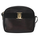 Salvatore Ferragamo Vala Shoulder Bag Leather Black Gold Auth BA7662-13