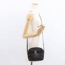 Salvatore Ferragamo Vala Shoulder Bag Leather Black Gold Auth BA7662-22