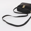 Salvatore Ferragamo Vala Shoulder Bag Leather Black Gold Auth BA7662-7