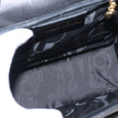 Salvatore Ferragamo Vala Hand Bag Leather 2way Black Gold Auth BA7663-11