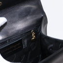 Salvatore Ferragamo Vala Hand Bag Leather 2way Black Gold Auth BA7663-22