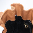 Salvatore Ferragamo Shoulder Bag Suede Leather Beige Gold Auth BA7664-18