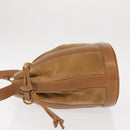 Salvatore Ferragamo Shoulder Bag Suede Leather Beige Gold Auth BA7664-4