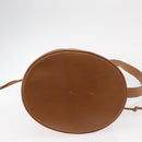 Salvatore Ferragamo Shoulder Bag Suede Leather Beige Gold Auth BA7664-5