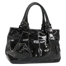Salvatore Ferragamo Tote Bag Enamel Black Auth BA7665-1