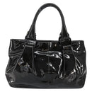 Salvatore Ferragamo Tote Bag Enamel Black Auth BA7665-2