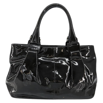 Salvatore Ferragamo Tote Bag Enamel Black Auth BA7665 - 0