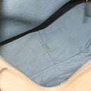 Salvatore Ferragamo Hand Bag Leather 2way Beige Silver Auth BA7666-11