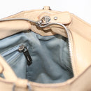 Salvatore Ferragamo Hand Bag Leather 2way Beige Silver Auth BA7666-20