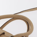 Salvatore Ferragamo Hand Bag Leather 2way Beige Silver Auth BA7666-14