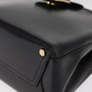 Salvatore Ferragamo Vala Hand Bag Leather Black Gold Auth BA7667-11