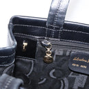 Salvatore Ferragamo Vala Hand Bag Leather Black Gold Auth BA7667-19