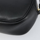 Salvatore Ferragamo Gancini Shoulder Bag Leather Black Gold Auth BA7668-15