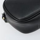 Salvatore Ferragamo Gancini Shoulder Bag Leather Black Gold Auth BA7668-16
