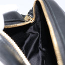 Salvatore Ferragamo Gancini Shoulder Bag Leather Black Gold Auth BA7668-18