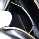 Salvatore Ferragamo Gancini Shoulder Bag Leather Black Gold Auth BA7668-20