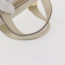 Salvatore Ferragamo Vala Hand Bag Leather 2way White Gold Auth BA7669-7