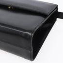 Salvatore Ferragamo Vala Shoulder Bag Leather Black Gold Auth BA7670-9