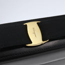 Salvatore Ferragamo Vala Shoulder Bag Leather Black Gold Auth BA7670-10