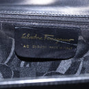 Salvatore Ferragamo Vala Shoulder Bag Leather Black Gold Auth BA7670-12