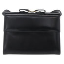 Salvatore Ferragamo Vala Shoulder Bag Leather Black Gold Auth BA7670-13