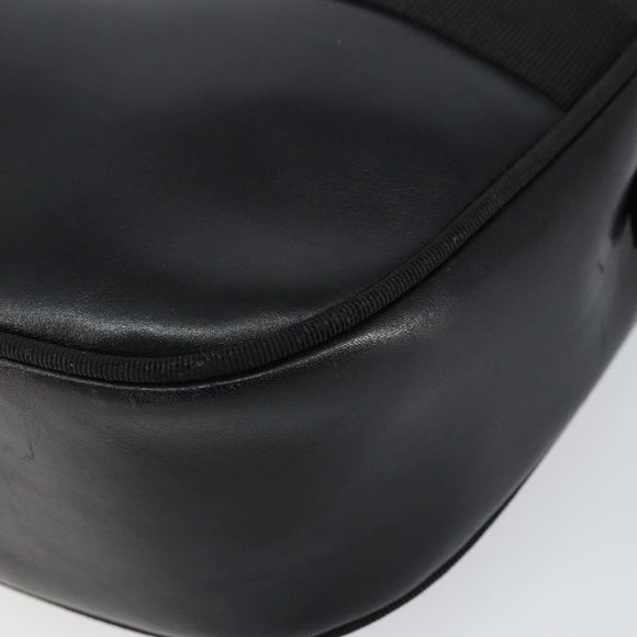 Salvatore Ferragamo Vala Shoulder Bag Leather Black Gold Auth BA7671