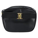 Salvatore Ferragamo Vala Shoulder Bag Leather Black Gold Auth BA7671-13