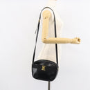 Salvatore Ferragamo Vala Shoulder Bag Leather Black Gold Auth BA7671-23