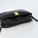 Salvatore Ferragamo Vala Shoulder Bag Leather Black Gold Auth BA7671-6