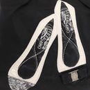 Salvatore Ferragamo Vala Hand Bag Nylon Leather 2way Black Silver Auth BA7673-19