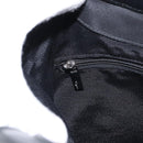 Salvatore Ferragamo Vala Hand Bag Nylon Leather 2way Black Silver Auth BA7673-23