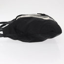 Salvatore Ferragamo Vala Hand Bag Nylon Leather 2way Black Silver Auth BA7673-4