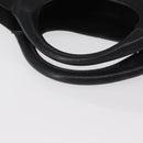 Salvatore Ferragamo Vala Hand Bag Nylon Leather 2way Black Silver Auth BA7673-7