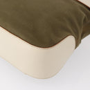 Salvatore Ferragamo Gancini Shoulder Bag Canvas Beige Silver Auth BA7674-9