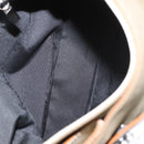 Salvatore Ferragamo Gancini Shoulder Bag Canvas Beige Silver Auth BA7674-11