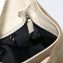 Salvatore Ferragamo Gancini Shoulder Bag Canvas Beige Silver Auth BA7674-18