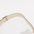 Salvatore Ferragamo Gancini Shoulder Bag Canvas Beige Silver Auth BA7674-8